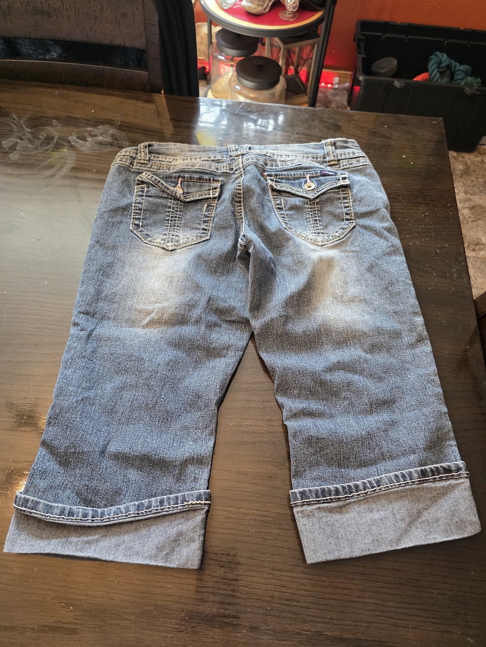 Women's Denim Capris - Blue Jeans Cropped Pants